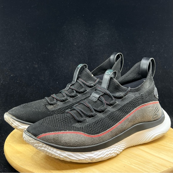 Under Armour Stephen Curry 8 Beautiful Flow BHM Black Red 3024419-003 Size 14 - Picture 2 of 10